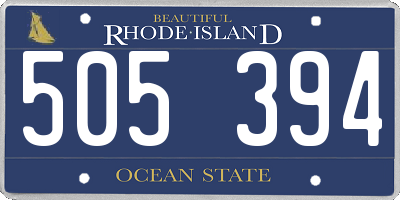 RI license plate 505394