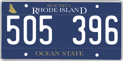 RI license plate 505396