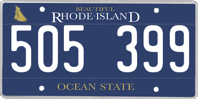 RI license plate 505399