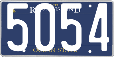 RI license plate 5054