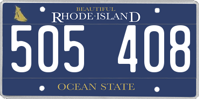 RI license plate 505408