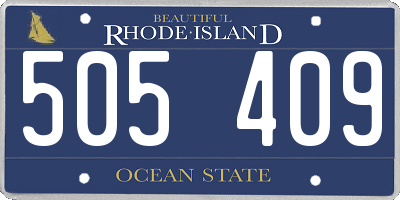 RI license plate 505409