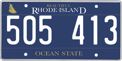RI license plate 505413