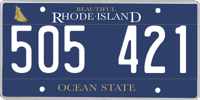 RI license plate 505421