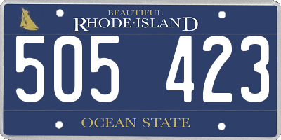 RI license plate 505423