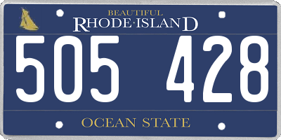 RI license plate 505428