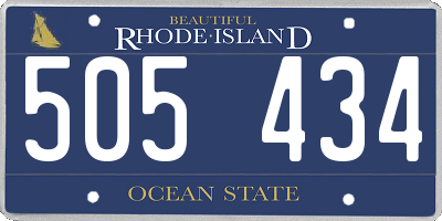 RI license plate 505434