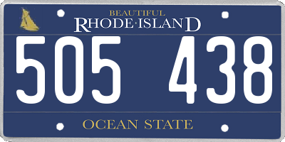 RI license plate 505438