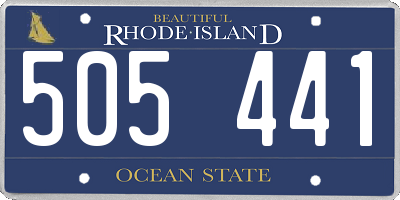 RI license plate 505441