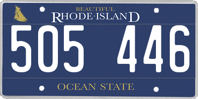 RI license plate 505446
