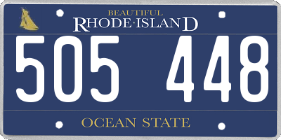 RI license plate 505448