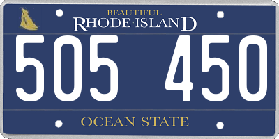 RI license plate 505450