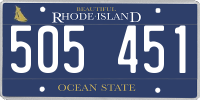 RI license plate 505451