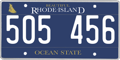 RI license plate 505456