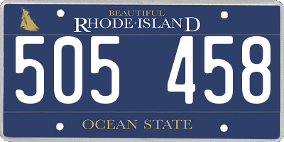 RI license plate 505458