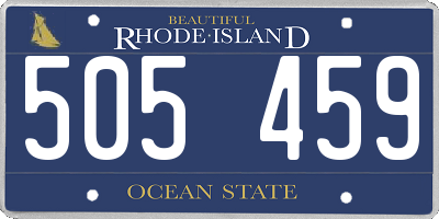 RI license plate 505459