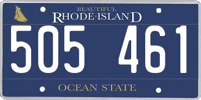 RI license plate 505461
