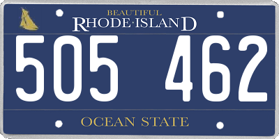 RI license plate 505462