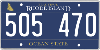 RI license plate 505470