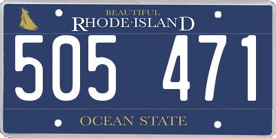 RI license plate 505471