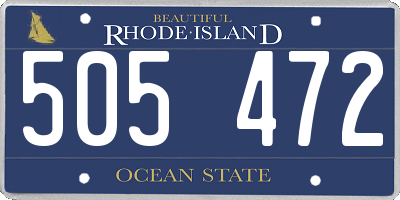 RI license plate 505472