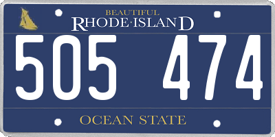 RI license plate 505474