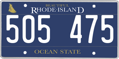 RI license plate 505475