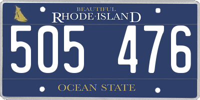RI license plate 505476
