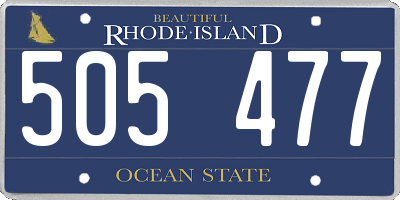 RI license plate 505477