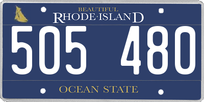 RI license plate 505480