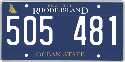 RI license plate 505481