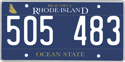 RI license plate 505483