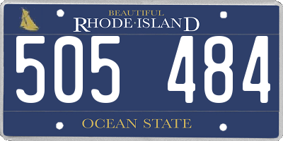 RI license plate 505484