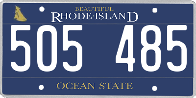 RI license plate 505485