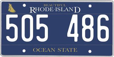 RI license plate 505486
