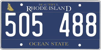 RI license plate 505488