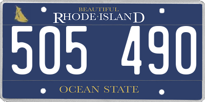 RI license plate 505490