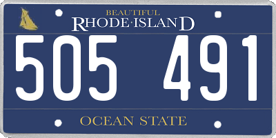 RI license plate 505491