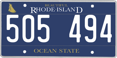 RI license plate 505494