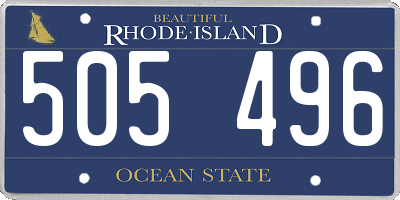RI license plate 505496
