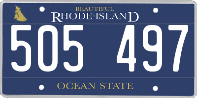 RI license plate 505497