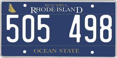 RI license plate 505498
