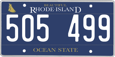 RI license plate 505499
