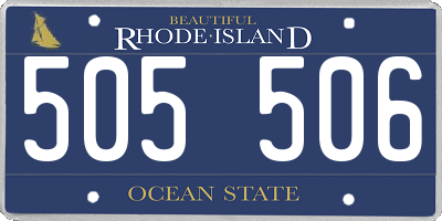 RI license plate 505506