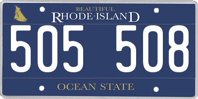 RI license plate 505508