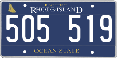 RI license plate 505519