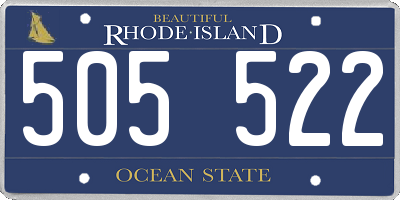 RI license plate 505522