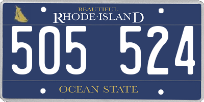 RI license plate 505524