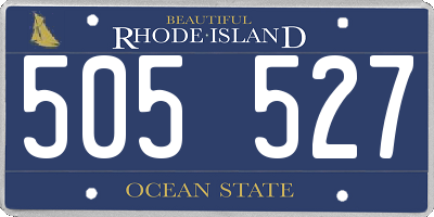 RI license plate 505527