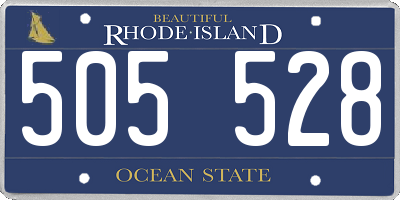 RI license plate 505528